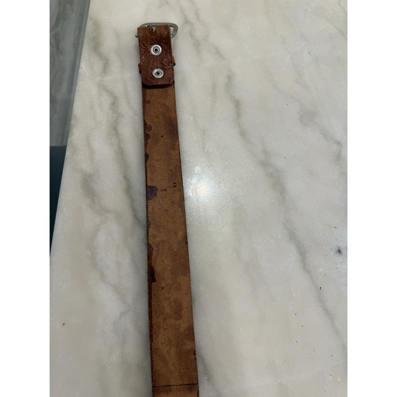 Vintage Belt Tooled Leather Fish Western Belt "BOB" 36 USA - Picture 11 of 11